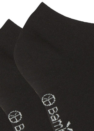 Bamboo Basics enkelsokken 3 paar knitted sneaker socks black unisex DANI-001 Bamboo Basics soquettes 3 paires knitted sneaker socks black unisex