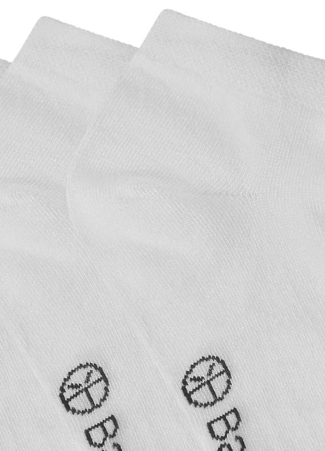 Bamboo Basics enkelsokken 3 paar knitted sneaker socks white unisex DANI-004 Bamboo Basics soquettes 3 paires knitted sneaker socks white unisex
