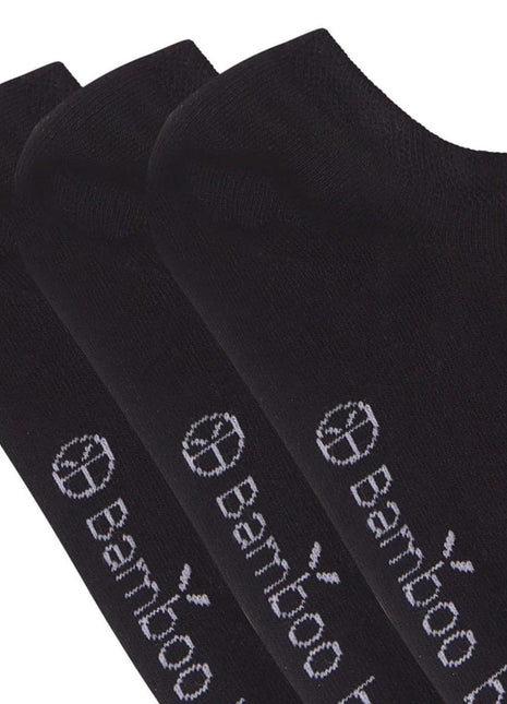 Bamboo Basics kousenvoetjes 3 paar knitted footies black unisex JAMIE-001 Bamboo Basics soquettes invisibles 3 paires knitted footies black unisex