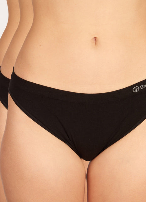 Bamboo Basics slip 3 pack seamless knitted taille slip black dames TESS-001 Bamboo Basics slip lot de 3 seamless knitted taille slip black femmes