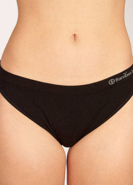 Bamboo Basics slip 3 pack seamless knitted taille slip black dames TESS-001 Bamboo Basics slip lot de 3 seamless knitted taille slip black femmes