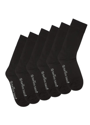 Bamboo Basics sokken 6 paar knitted anklet socks black unisex BEAU-6P-001 Bamboo Basics chaussettes 6 paires knitted anklet socks black unisex