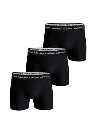 Björn Borg short 3 pack cotton stretch boxer black heren 10004232-MP001 Björn Borg boxer lot de 3 cotton stretch boxer black hommes