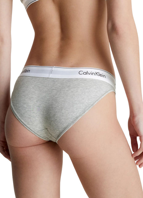 Calvin Klein slip icon cotton modal bikini briefs grey heather dames 0000F3787E-020 Calvin Klein slip icon cotton modal bikini briefs grey heather femmes