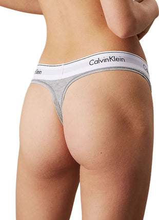 Calvin Klein string icon cotton modal grey heather dames 0000F3786E-020 Calvin Klein string icon cotton modal grey heather femmes