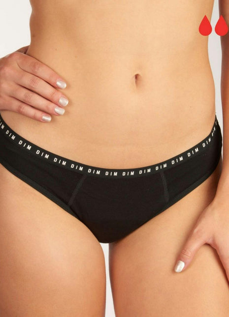 Dim menstruatie slip period panty protect medium flow black dames D0AY7-0HZ Dim slip menstruel period panty protect medium flow black femmes
