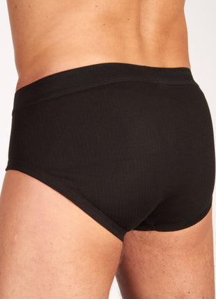 Dulcia slip 3 pack new basic cotton 4-1 rib black heren 678-0540-black Dulcia slip lot de 3 new basic cotton 4-1 rib black hommes