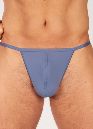 Hom string plumes g-string midblue heren 359931-00CG Hom string plumes g-string midblue hommes