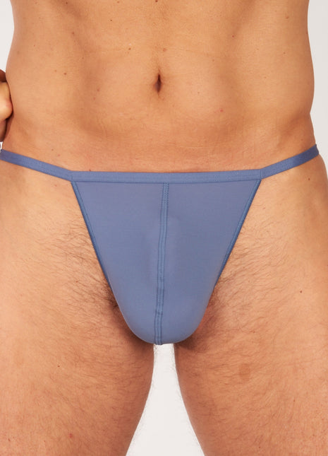 Hom string plumes g-string midblue heren 359931-00CG Hom string plumes g-string midblue hommes