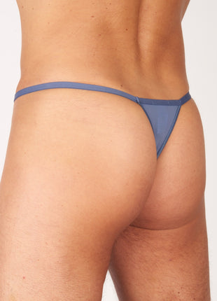 Hom string plumes g-string midblue heren 359931-00CG Hom string plumes g-string midblue hommes