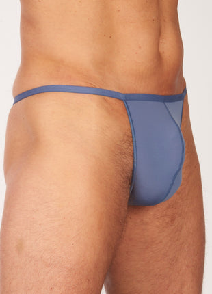 Hom string plumes g-string midblue heren 359931-00CG Hom string plumes g-string midblue hommes