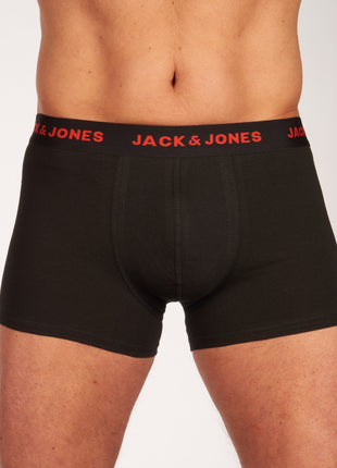 Jack & Jones short 7 pack jacbasic trunks black heren 12165587-3235165 Jack & Jones boxer lot de 7 jacbasic trunks black hommes