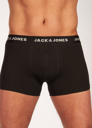 Jack & Jones short 7 pack jacbasic trunks black heren 12165587-3235165 Jack & Jones boxer lot de 7 jacbasic trunks black hommes