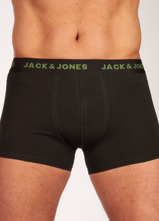 Jack & Jones short 7 pack jacbasic trunks black heren 12165587-3235165 Jack & Jones boxer lot de 7 jacbasic trunks black hommes