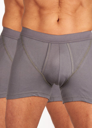Mango short 2 pack 1-1 rib box grey heren 685-5430-box grey Mango boxer lot de 2 1-1 rib box grey hommes