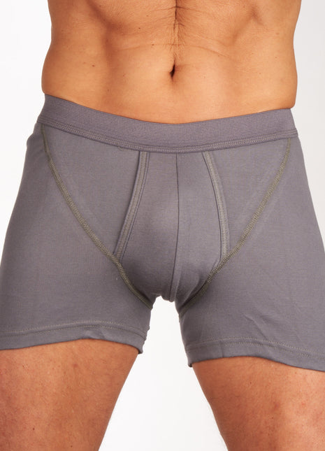 Mango short 2 pack 1-1 rib box grey heren 685-5430-box grey Mango boxer lot de 2 1-1 rib box grey hommes