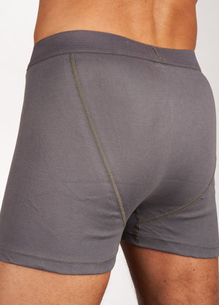 Mango short 2 pack 1-1 rib box grey heren 685-5430-box grey Mango boxer lot de 2 1-1 rib box grey hommes