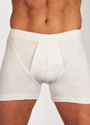 Mango short 2 pack 1-1 rib white heren 685-5430-white Mango boxer lot de 2 1-1 rib white hommes