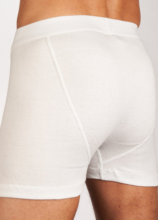 Mango short 2 pack 1-1 rib white heren 685-5430-white Mango boxer lot de 2 1-1 rib white hommes