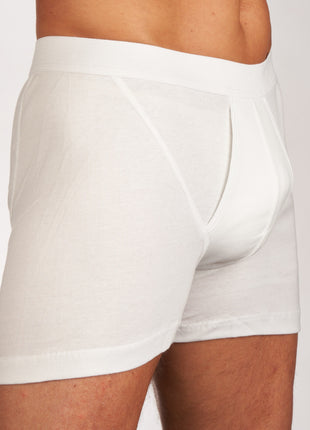 Mango short 2 pack 1-1 rib white heren 685-5430-white Mango boxer lot de 2 1-1 rib white hommes