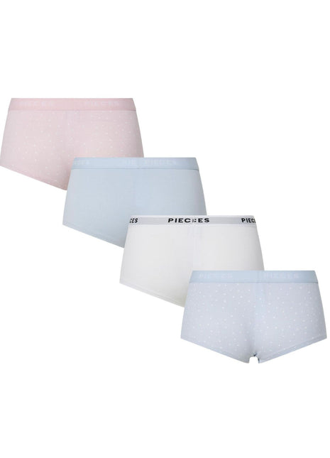 Pieces short 4 pack pclogo lady boxer roseate spoonbill dames 17156241-4696281 Pieces shorty 4 pack pclogo lady boxer roseate spoonbill femmes