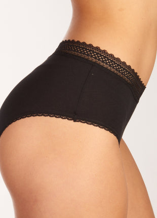 Schiesser menstruatie slip 2 pack secret care period panties lace medium flow black dames 176300-000 Schiesser slip menstruel lot de 2 secret care period panties lace medium flow black femmes