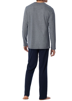 Schiesser pyjama lange broek selected premium inspiration blue heren 159630-800 Schiesser pyjama pantalon long selected premium inspiration blue hommes