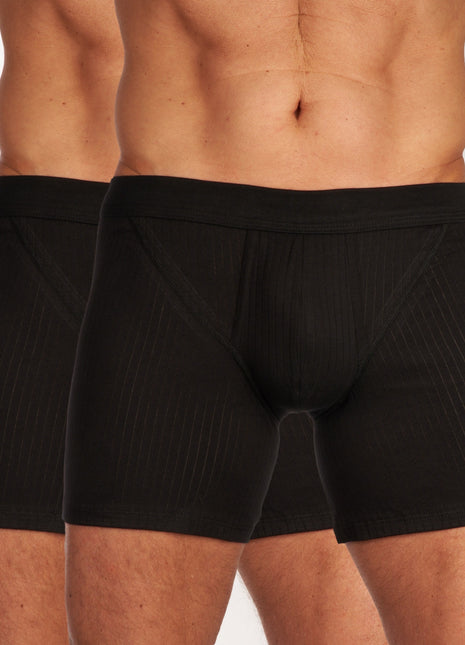 Schiesser short 2 pack authentic 4-1 rib shorts black heren 103399-000 Schiesser boxer 2 pack authentic 4-1 rib shorts black hommes