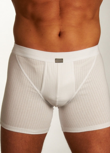 Schiesser short 2 pack authentic 4-1 rib shorts white heren 103399-100 Schiesser boxer 2 pack authentic 4-1 rib shorts white hommes