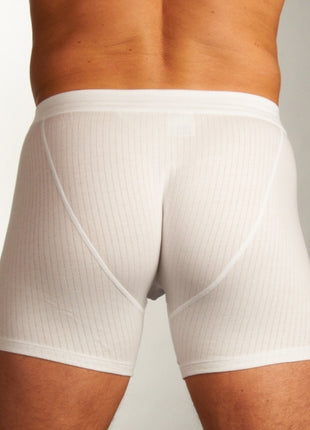 Schiesser short 2 pack authentic 4-1 rib shorts white heren 103399-100 Schiesser boxer 2 pack authentic 4-1 rib shorts white hommes