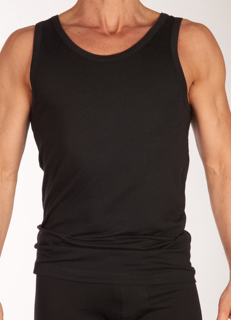 Schiesser singlet 2 pack 95/5 organic cotton undershirts black heren 176038-000 Schiesser débardeur lot de 2 95/5 organic cotton undershirts black hommes