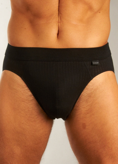 Schiesser slip 2 pack authentic 4-1 rib rio briefs black heren 105984-000 Schiesser slip lot de 2 authentic 4-1 rib rio briefs black hommes