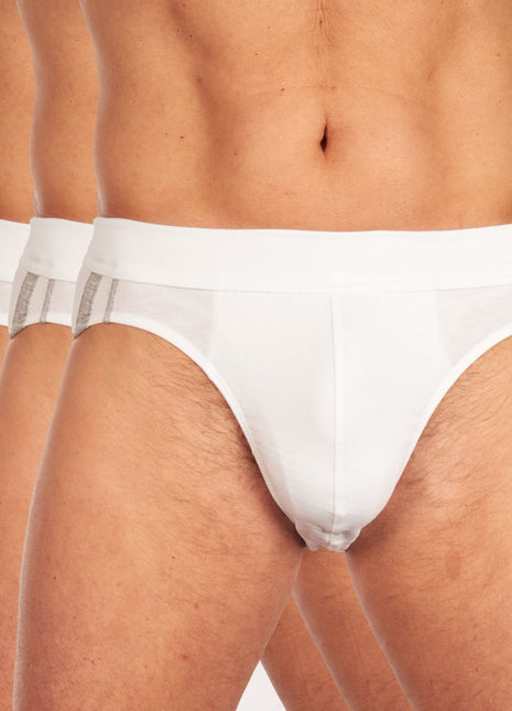 Schiesser slip 3 pack 95/5 organic cotton rio briefs white heren 173815-100 Schiesser slip lot de 3 95/5 organic cotton rio briefs white hommes