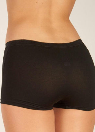 Sloggi short basic+ cotton black dames 10189218-0004 Sloggi shorty basic+ cotton black femmes
