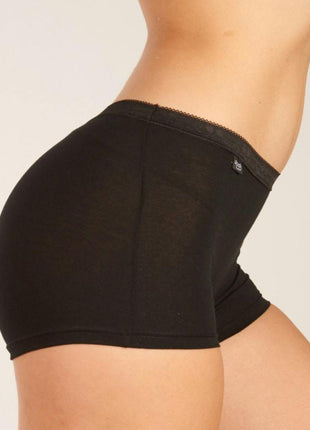 Sloggi short basic+ cotton black dames 10189218-0004 Sloggi shorty basic+ cotton black femmes