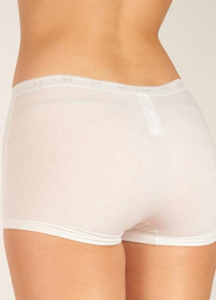 Sloggi short basic+ cotton white dames 10189218-0003 Sloggi shorty basic+ cotton white femmes