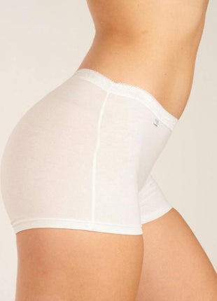 Sloggi short basic+ cotton white dames 10189218-0003 Sloggi shorty basic+ cotton white femmes