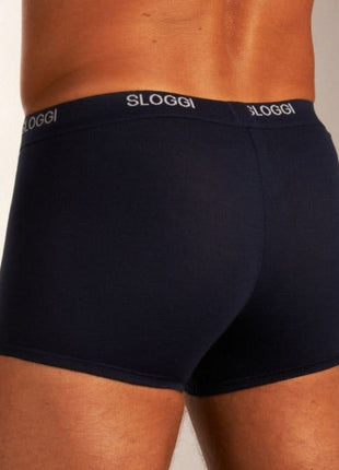 Sloggi short basic night blue heren 10004753-0080 Sloggi boxer basic night blue hommes