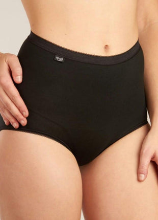 Sloggi slip basic+ maxi cotton black dames 10005037-0004 Sloggi slip basic+ maxi cotton black femmes