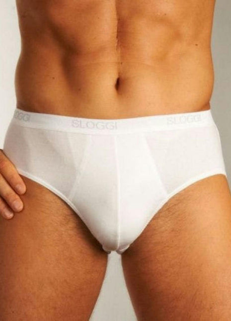 Sloggi slip basic midi white heren 10004712-0003 Sloggi slip basic midi white hommes