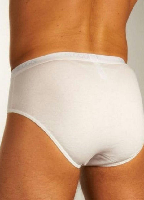 Sloggi slip basic midi white heren 10004712-0003 Sloggi slip basic midi white hommes