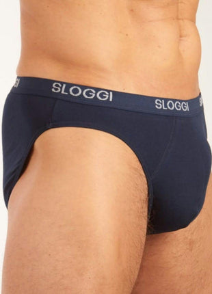Sloggi slip basic mini night blue heren 10004711-0080 Sloggi slip basic mini night blue hommes