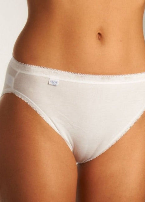 Sloggi slip basic+ tai cotton white dames 10005039-0003 Sloggi slip basic+ tai cotton white femmes