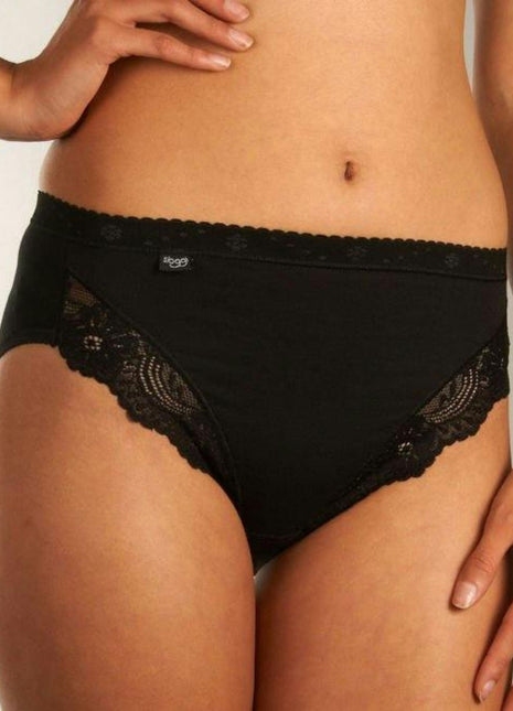 Sloggi slip romance tai black dames 10031895-0004 Sloggi slip romance tai black femmes