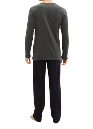 Tom Tailor pyjama lange broek nevada dark green heren 71112-5607-332 Tom Tailor pyjama pantalon long nevada dark green hommes