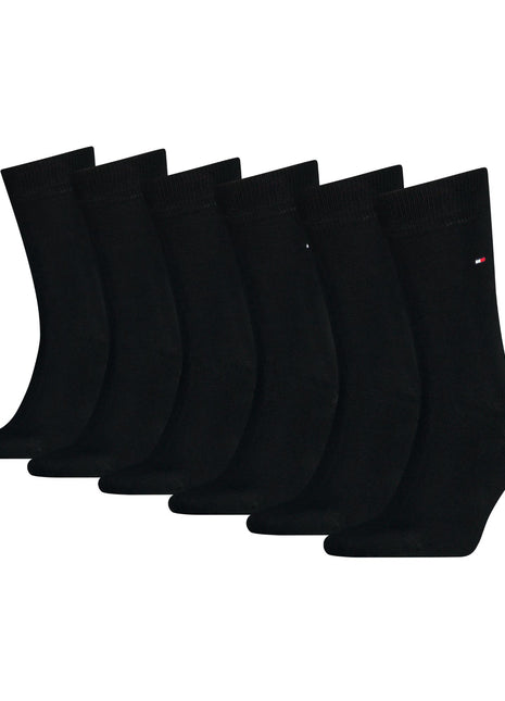 Tommy Hilfiger sokken 6 paar sock black heren 701219561-001 Tommy Hilfiger chaussettes 6 paires sock black hommes