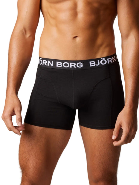 Björn Borg boxer lot de 3 cotton stretch boxer black hommes