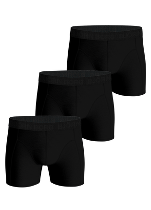 Björn Borg lot de 3 boxers courts en mélange de bambou et coton noir sur noir pour homme