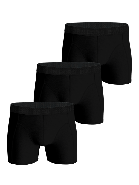 Björn Borg lot de 3 boxers courts en mélange de bambou et coton noir sur noir pour homme