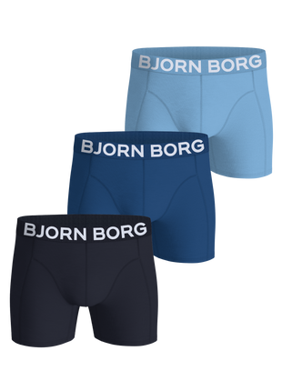Björn Borg short 3 pack organic cotton stretch boxer black blue men